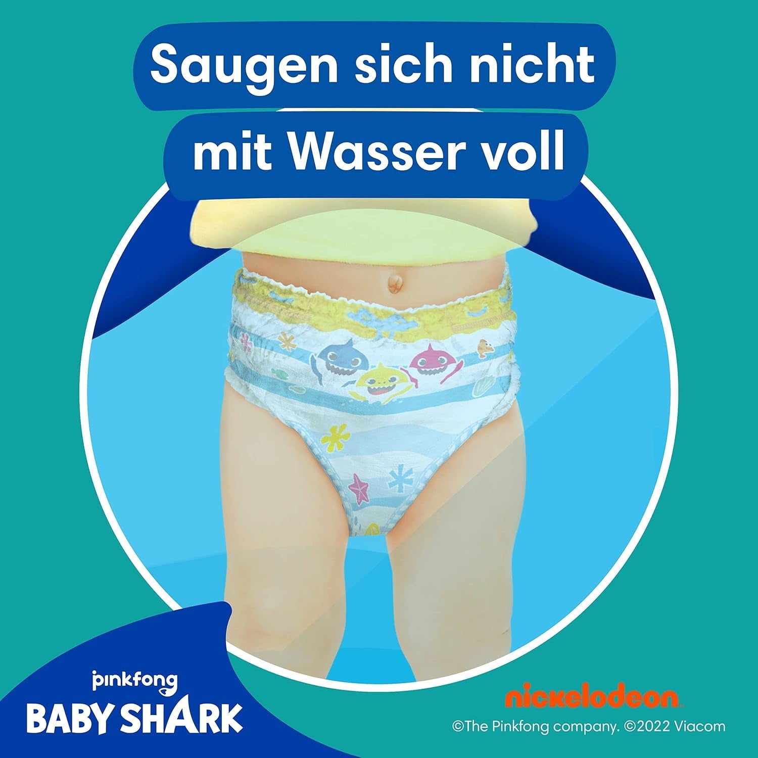 Couches de bain jetables Pampers Splashers Baby Shark édition limitée 4-5, 11, 9 kg-15 kg, pour une protection sûre dans l'eau