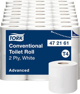 Papier toilette Tork petit rouleau blanc T4, avancé, 2 épaisseurs, 48 ​​× 200 feuilles, 472161
