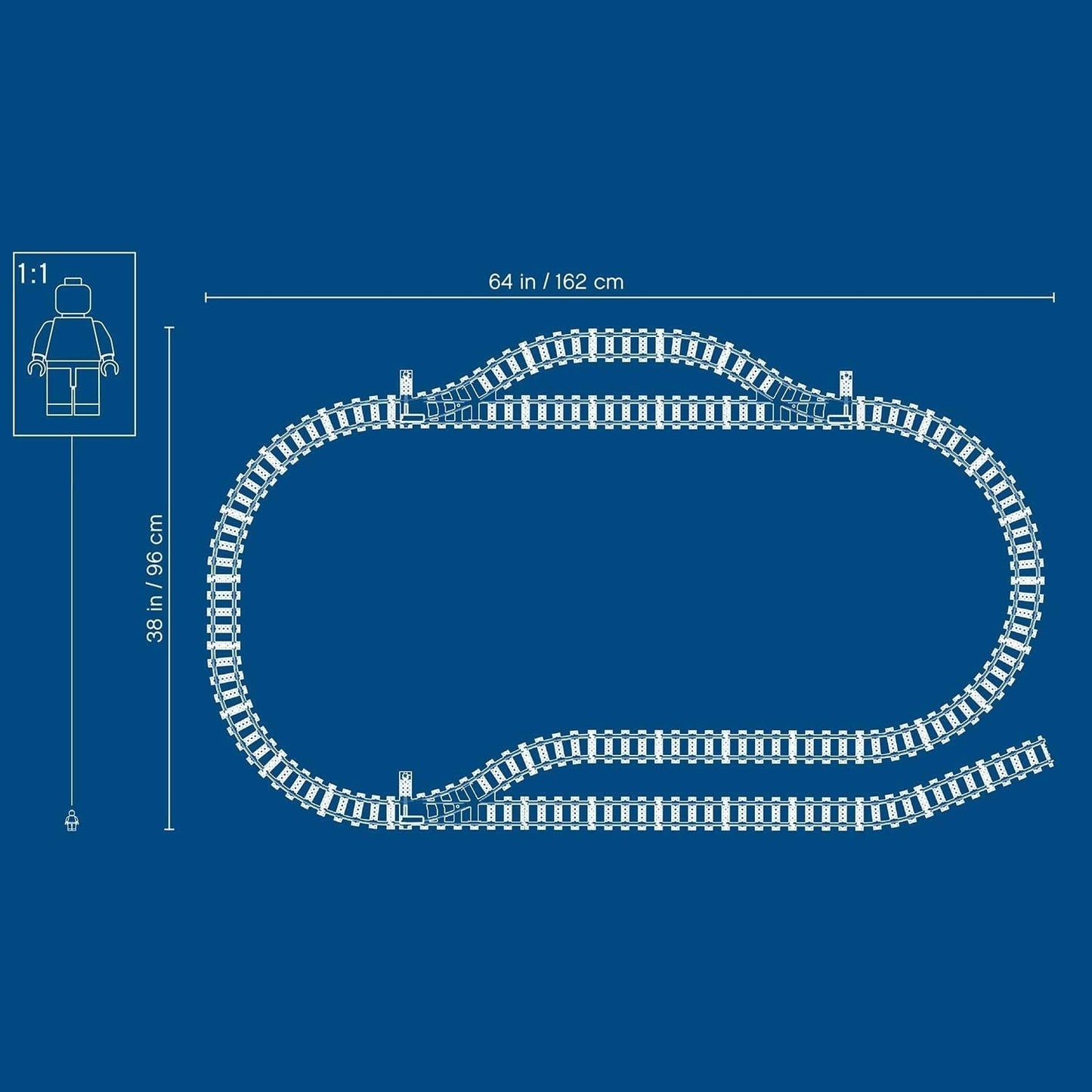 LEGO 60205 City Tracks Ensemble d'extension 20 pièces pour enfants Garçons et filles Ensemble de jouets Jeux de construction Besuche den LEGO-Store