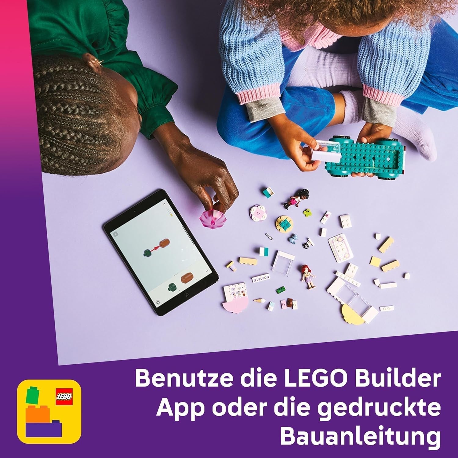 LEGO Friends Heartlake City Ice Cream Truck Pretend Play Set 2 figurines et un lapin ensemble de construction 4 ans filles jouet personnage figurine jouet de construction 42644 Jeux de construction Besuche den LEGO-Store