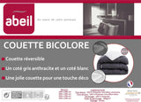 Couette Abeil, Bicolore, 220 X 240 Cm, Blanc et Gris Couettes et quilts Naty Shop