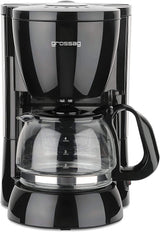 Cafetière à gros filtre avec carafe en verre KA 12.17 | 0,6 litre pour 4 tasses de café | 600 watts | Noir - Acier inoxydable
