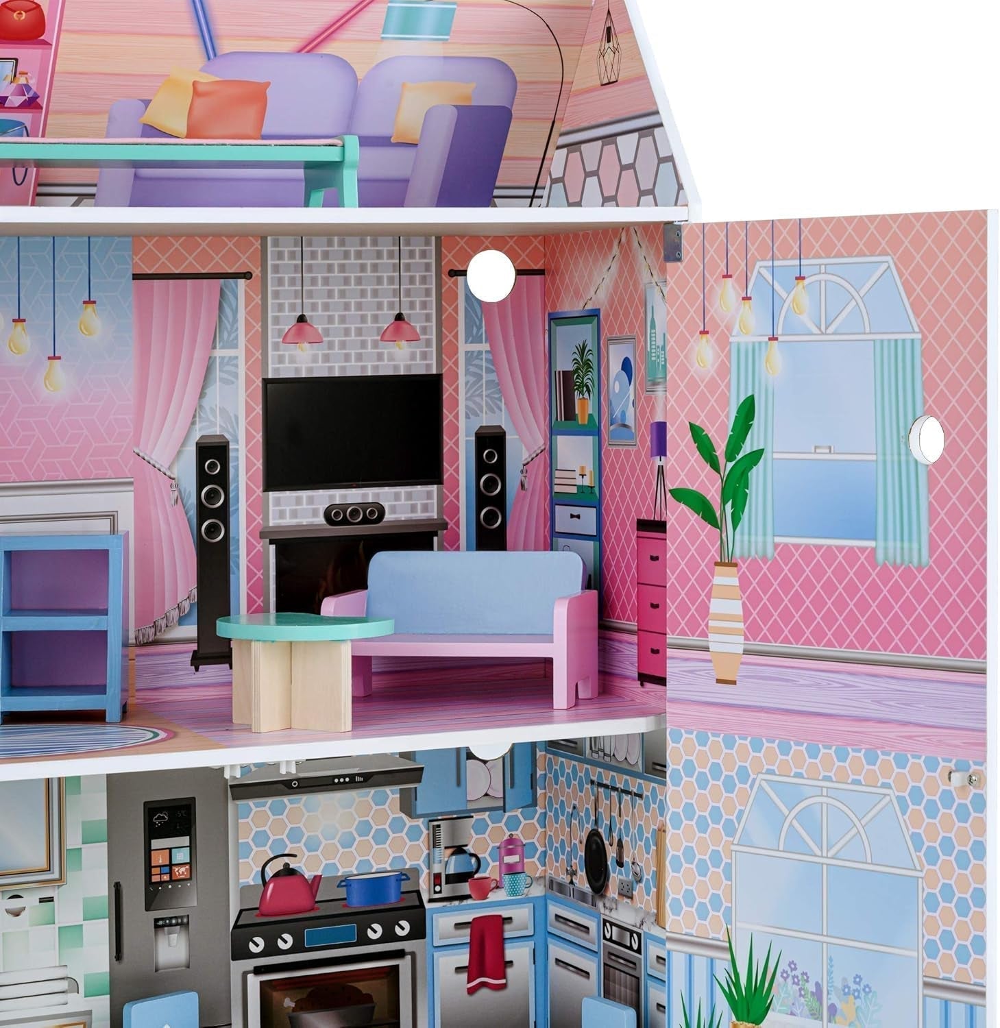 Olivias Little World Glasshouse Kids Maison de poupée 12" et 10 accessoires de poupée 3,5" Multi Td-12518D Maisons de poupées Naty Shop