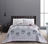 Decoking 32350 Couvre-lit 220X240 Cm Couvre-lit double face microfibre facile d'entretien Beige Marron clair Marron cacao Gris Acier Anthracite Graphite Noir Blanc Rose Chats Invasion de chats Lits et Couvertures Beuche den DecoKing-Store