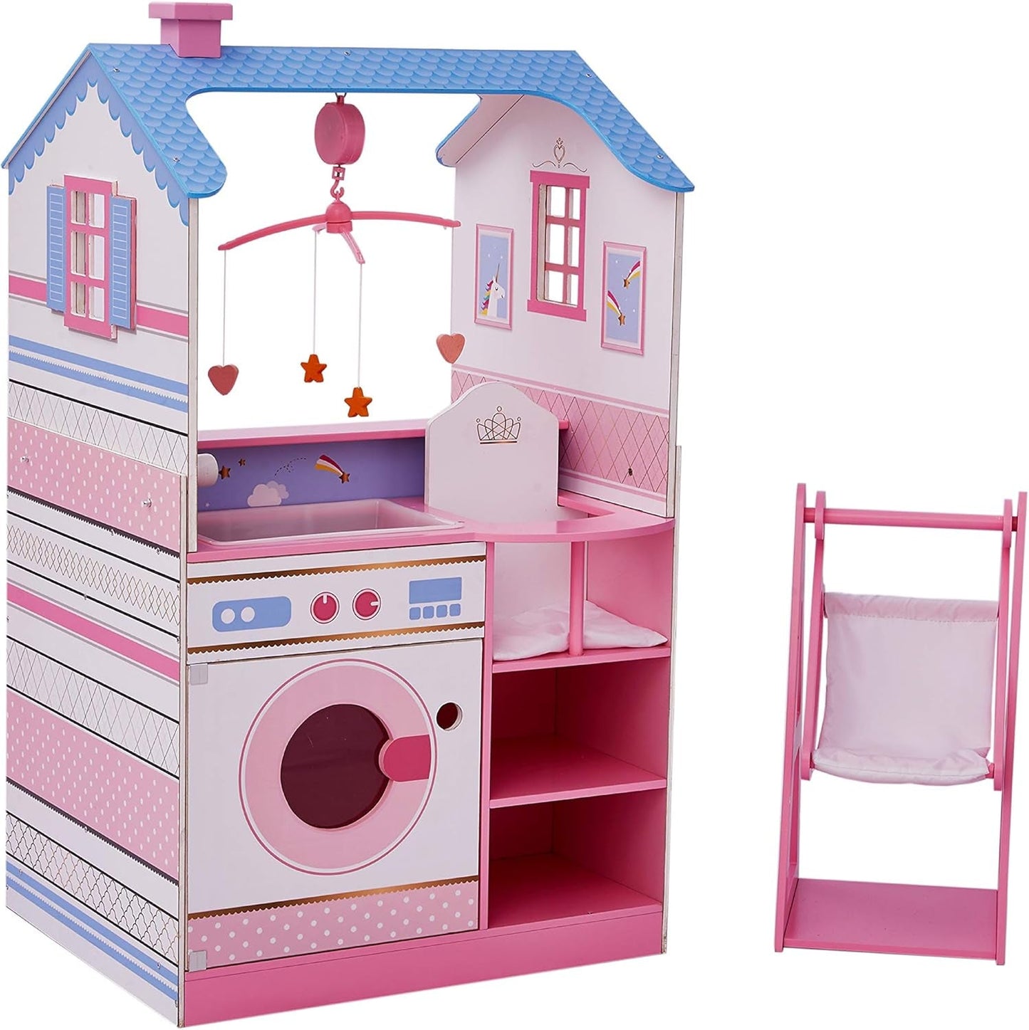 Olivia's Little World Teamson Kids Poupées en bois, 45 cm, double face, pour enfants TD-11460W