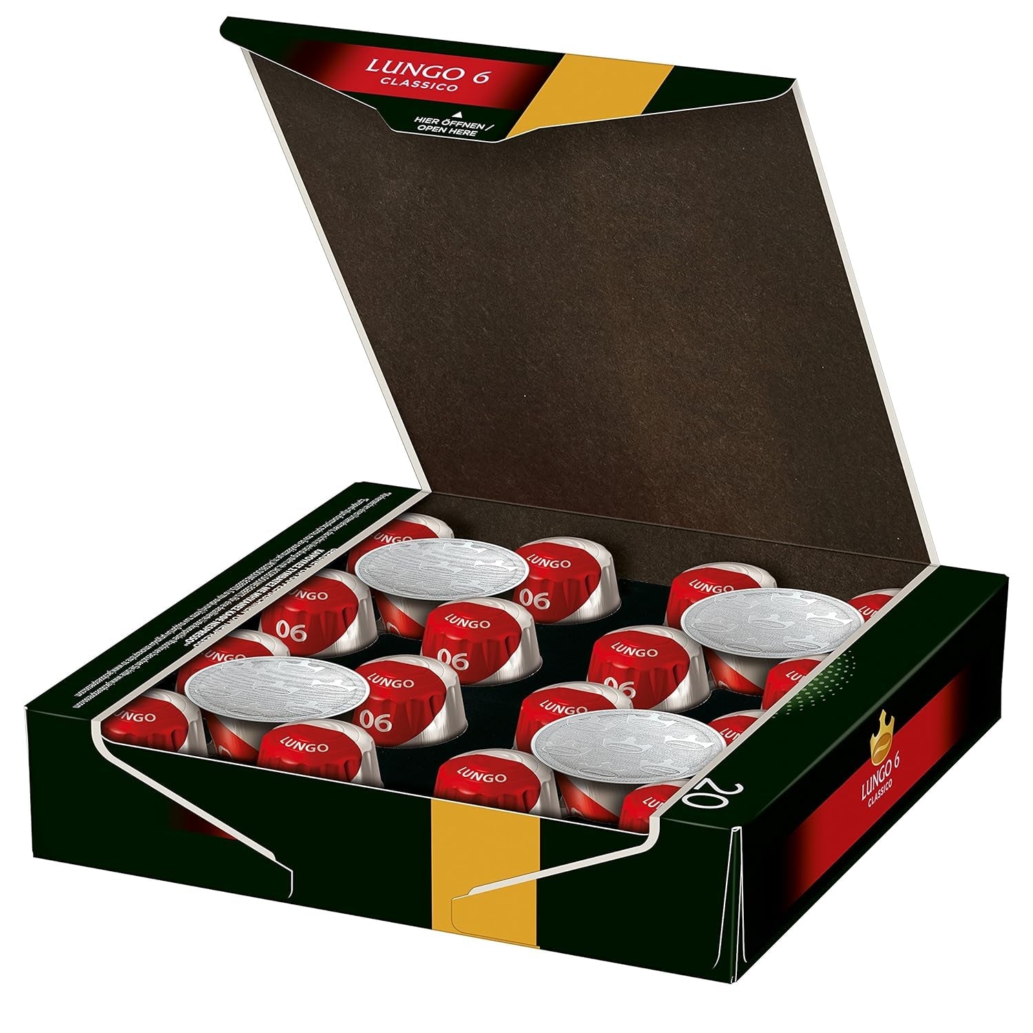 Capsules de café Lungo Intenso, intensité 8 sur 12, 10 x 20 tasses & Capsules de café Lungo Classico, intensité 6 sur 12, 20 capsules compatibles Nespresso®*, 10 x 20 tasses