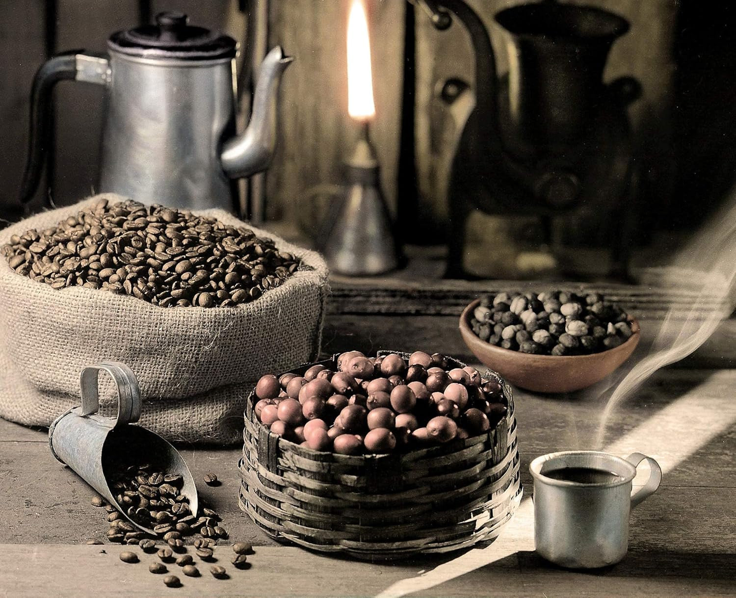 C&T "Ragnarök Coffee" café à rôtir nordique | 1000g d'oie de Bohne | comme Espresso & Cafe Crema trinkbar | kräftig + würzig + aromatique | 100% naturel avec de la caféine
