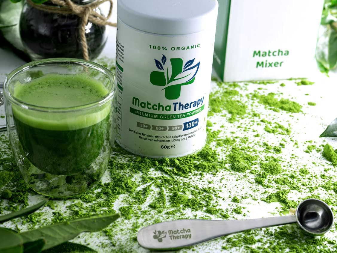 Thérapie Matcha 30+ | Poudre de thé Matcha biologique | 60g | Avec une teneur vérifiée d'au moins 30 mg/g de catéchine EGCG | Soutient le système immunitaire et les niveaux d'énergie | Qualité cérémoniale | Thé vert du Japon