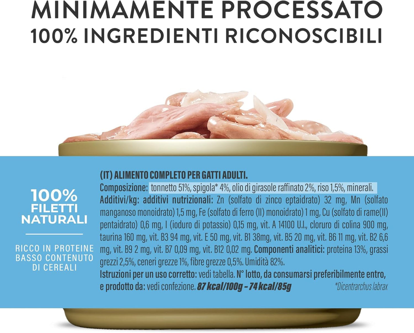 Thon rouge en gelée, nourriture humide complète pour chat, en conserve, avec vitamines ajoutées, 100 % naturel, 6 x 85 g