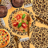 Motif léopard Party Geschirr Kindergeburtstag Deko Geburtstag Party Geschirr Dschungel Pappteller Becher Servietten Babyparty Tischdeko Set