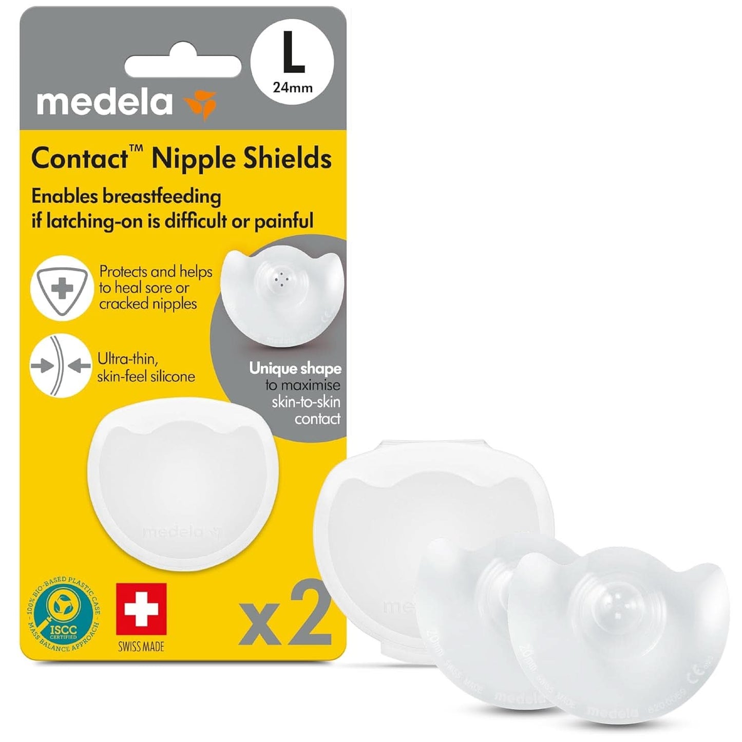 Medela 200.1631 Bouclier De Mamelon, multicolore Accessoires Alimentation et Allaitement Bebe Naty Shop