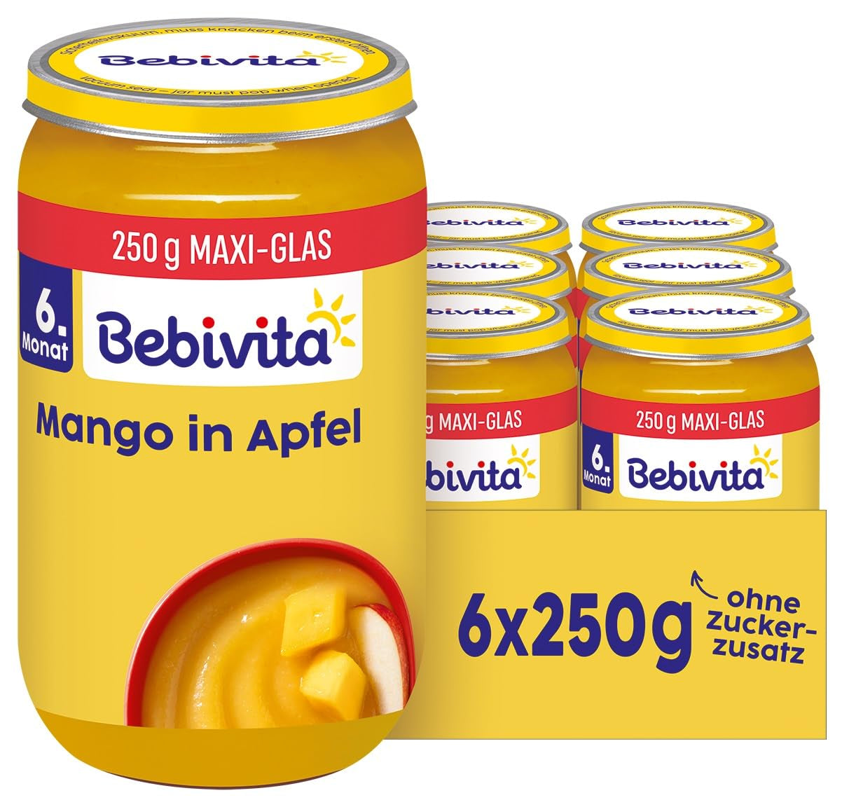 Mangue à la compote de pommes, 250g, paquet de 6 (6x250g)