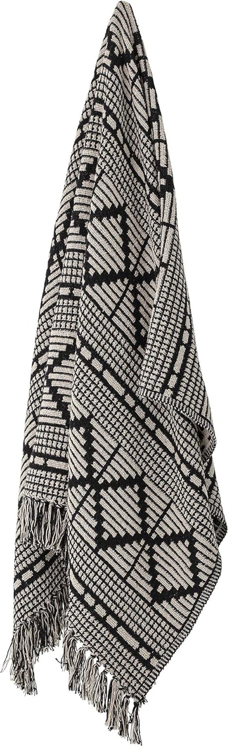 Bloomingville couvre-lit, noir, coton, 160 cm Bloomingville Beds and Blankets