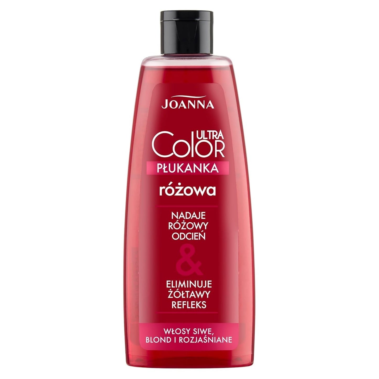 Joanna Ultra Color - Après-shampooing rose pour cheveux blonds et clairs - Rose pastel - Brillance naturelle - Élimine la teinte jaune des cheveux gris-blonds - Effet temporaire - 150 ml Teinture capillaire Naty Shop