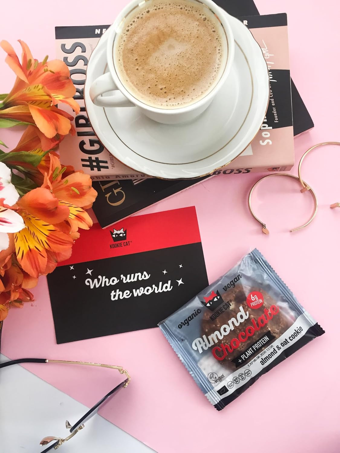 Amande et chocolat – Biscuits végétaliens emballés individuellement, sans gluten, sans soja, bio, amande et avoine – 12 x 50 g Multipack (lot de 2)