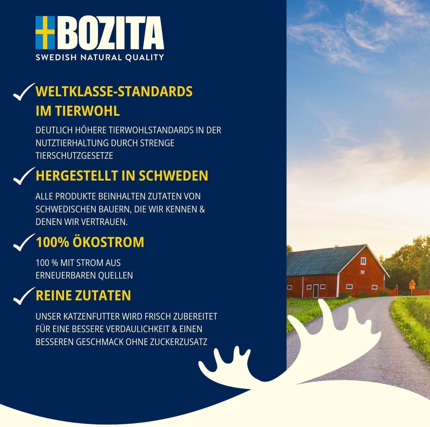 Bozita Senior 8+ Mound nourriture humide pour chat avec des céréales et beaucoup de poulet - 12 sachets x 85g, nourriture humide pour chat sans céréales ni blé - Nourriture humide pour chat avec 8,5% de protéines et 4,5% de matières grasses