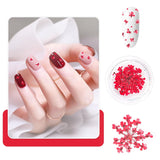 Nail Art Flowers Set Décoration - Gelnägel Zubehör 3 Farben (Orange, Blassrosa, Rose), Nail Art Aufkleber Trockene Blumen Kit Getrocknete Blumen Zubehör Set DIY Nageldekoration
