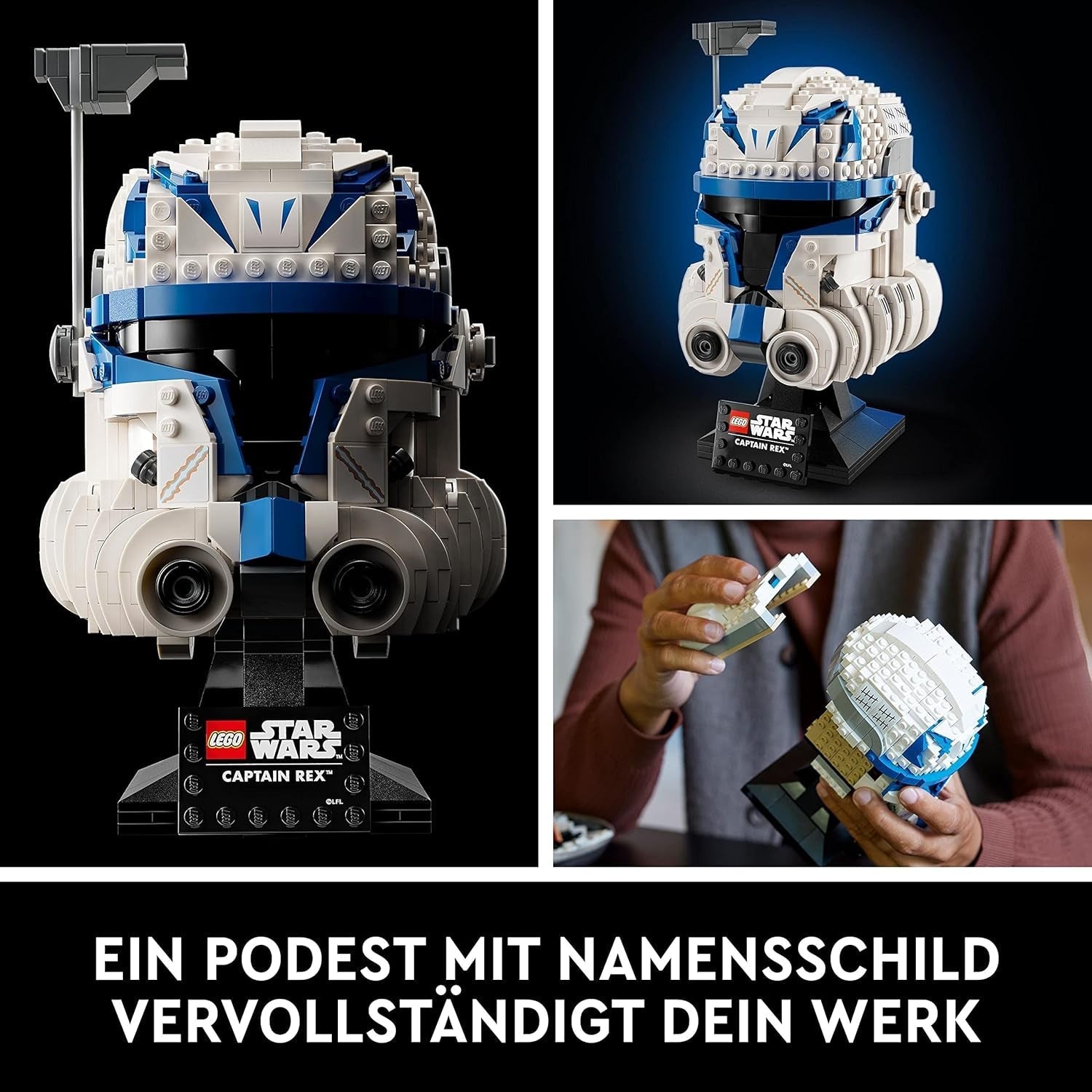 LEGO 75349 Star Wars Capitaine Rex Casque Clone Wars Collection Modèle 2023 Série Pièce Souvenir et Idée Cadeau Jeux de Construction Besuche den LEGO-Store