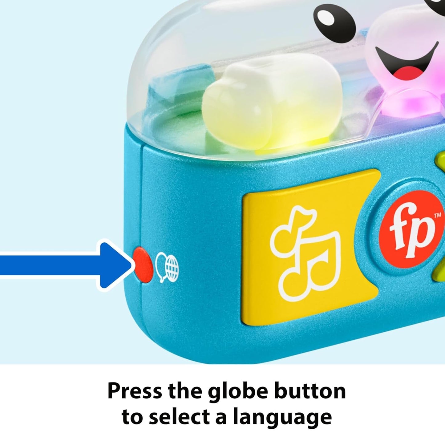 FISHER-PRICE Apprentissage et jeu amusants avec des bouchons d'oreille ludiques - Bouchons d'oreille interactifs avec lumières amusantes, chansons d'apprentissage et activités de motricité fine, plus de 20 chansons et phrases, 6 mois et plus, HWY45 Baby Toys Naty Shop