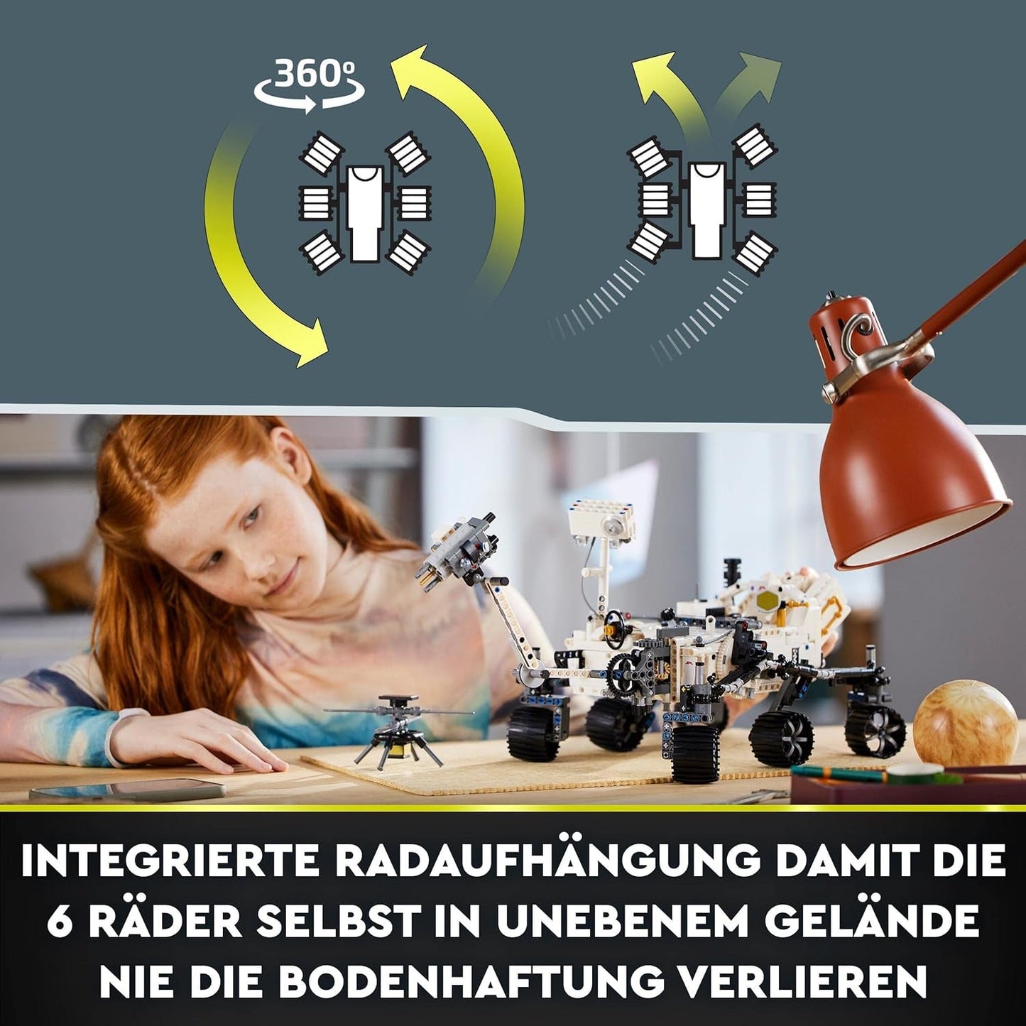 LEGO Space Toy Set 42158 Technic NASA Mars Rover Perserverance avec application AR, jouet de construction scientifique pour filles et garçons Plus de 10 ensembles de construction Besuche den LEGO-Store