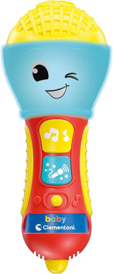 Clementoni - Microphone bébé, jeu de musique électronique petite enfance, jouet 10-36 mois, centre d'activités avec lumière et sons, 17931 Bebe Naty Shop Toys Default Title