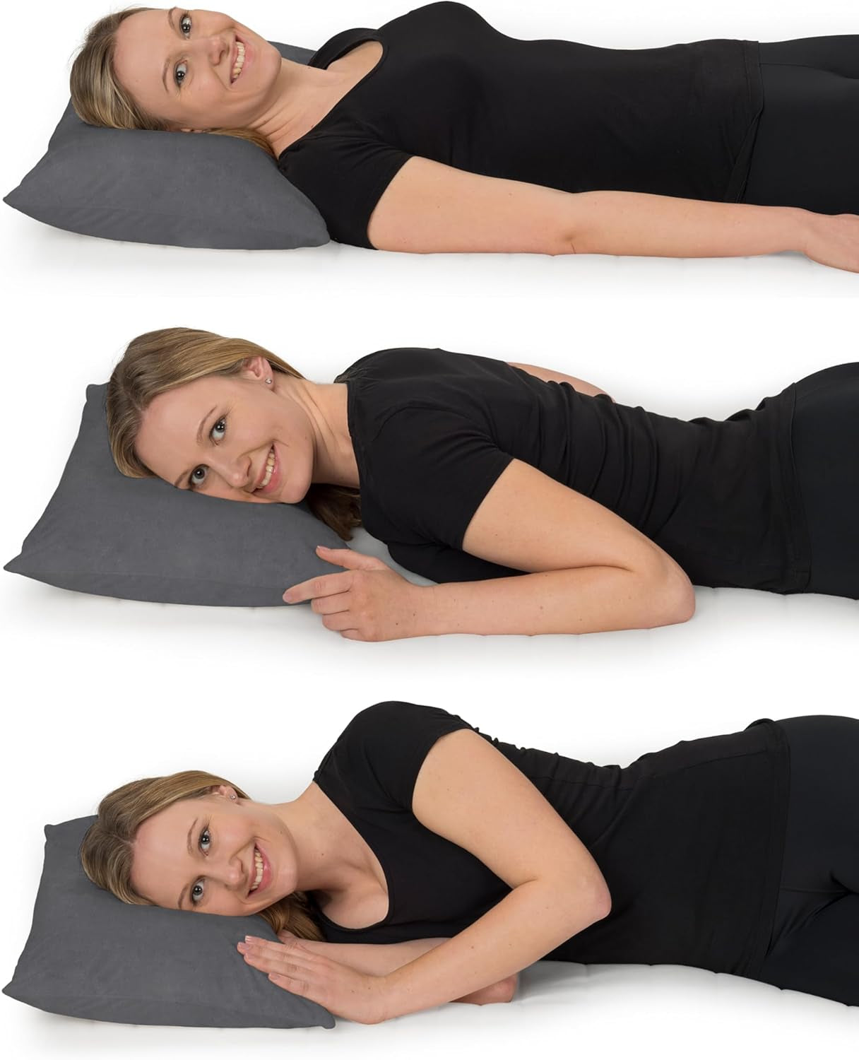 Oreiller de couchage spécial Traumnacht Exklusiv avec mousse viscoélastique, 40 X 60 cm, gris, certifié Oeko-Tex, produit selon la norme de qualité allemande Oreillers standard Naty Shop