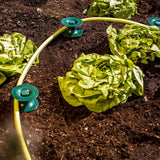 Jeu de 3 guides-tuyaux, vert, 24 x 9 cm | Tuyau d'arrosage et guide-câble avec ancrage au sol | Enrouleur de tuyau pour protéger les parterres de fleurs et les murs de la maison | Enrouleur pour tuyau d'arrosage et câble