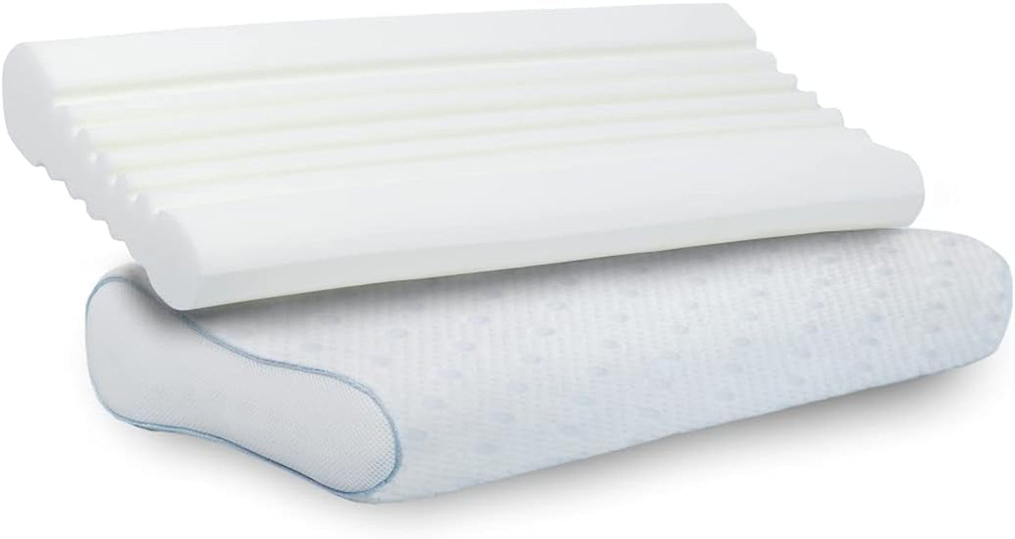 PARADIES Oreiller cervical 40X80 Cm - Revita Ergonomique - Certifié IGR, Oreiller ergonomique de soutien du cou Hauteur : 10 Cm Oreillers orthopédiques cervicaux Naty Shop Paratex Ergonomique