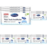 Bübchen Aqua Touch Lingettes humides pour bébé 144 pièces (3 x 48) - Lingettes pour soins de la peau sensible avec 99 % d'eau pure, lingettes humides pour nouveau-nés et bébés