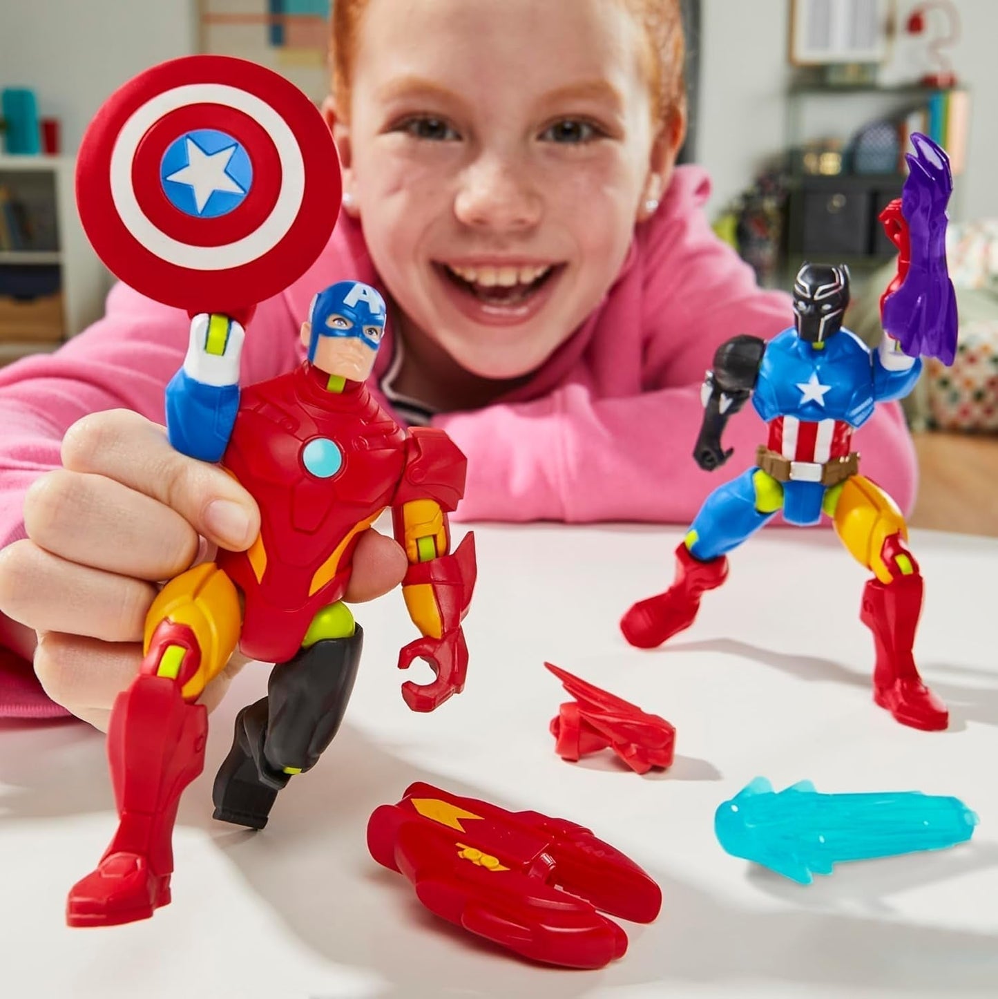 Mixmashers Marvel Captain America Avengers Mix-And-Match Action Figure & Accessoires Figurines Naty Shop