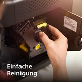 Machine à expresso automatique PHILIPS série 2200 - 2 spécialités de café, écran tactile, mousseur à lait classique, moulin en céramique, noir mat (EP2220/10)