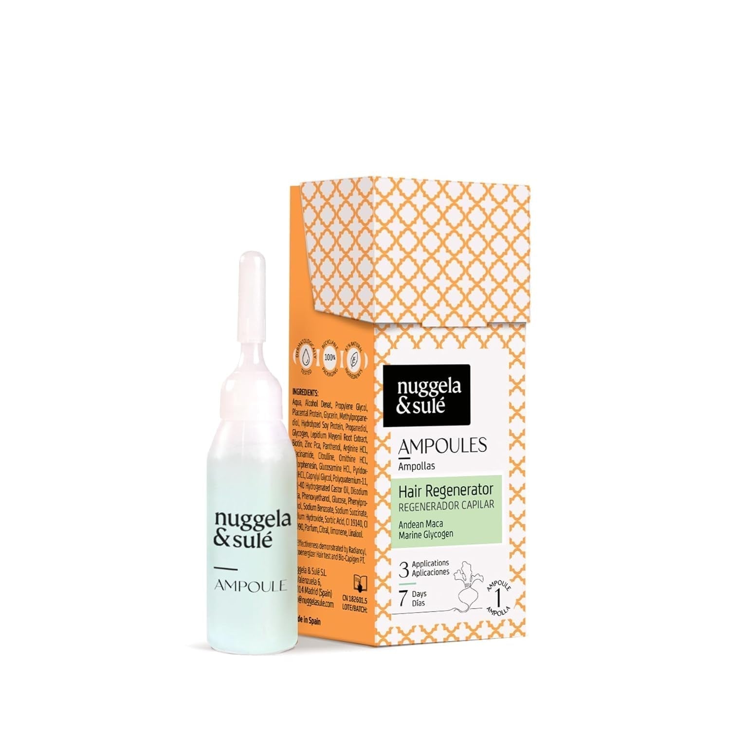 Ampoules après-shampooing Nuggela & Sulé, traitement 1 semaine, 10 ml Soin capillaire Nuggela Default Title