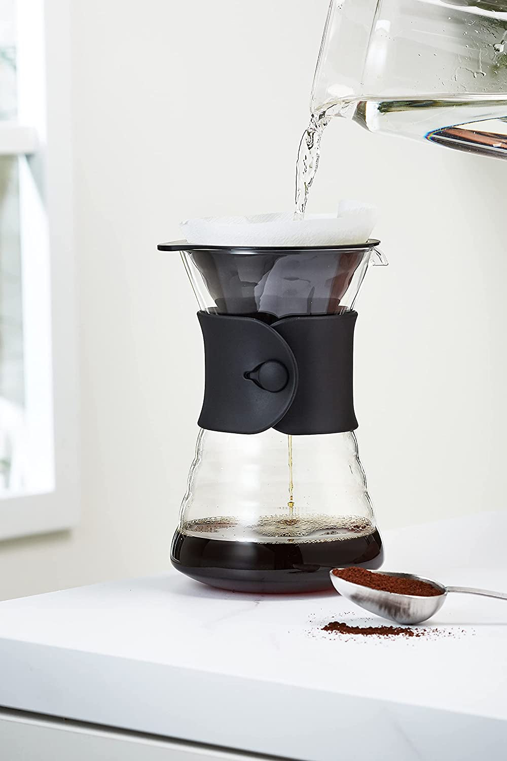 VDD-02B VD 700 ml V60 Carafe avec goutte-à-goutte, pour 2-3 tasses, transparente