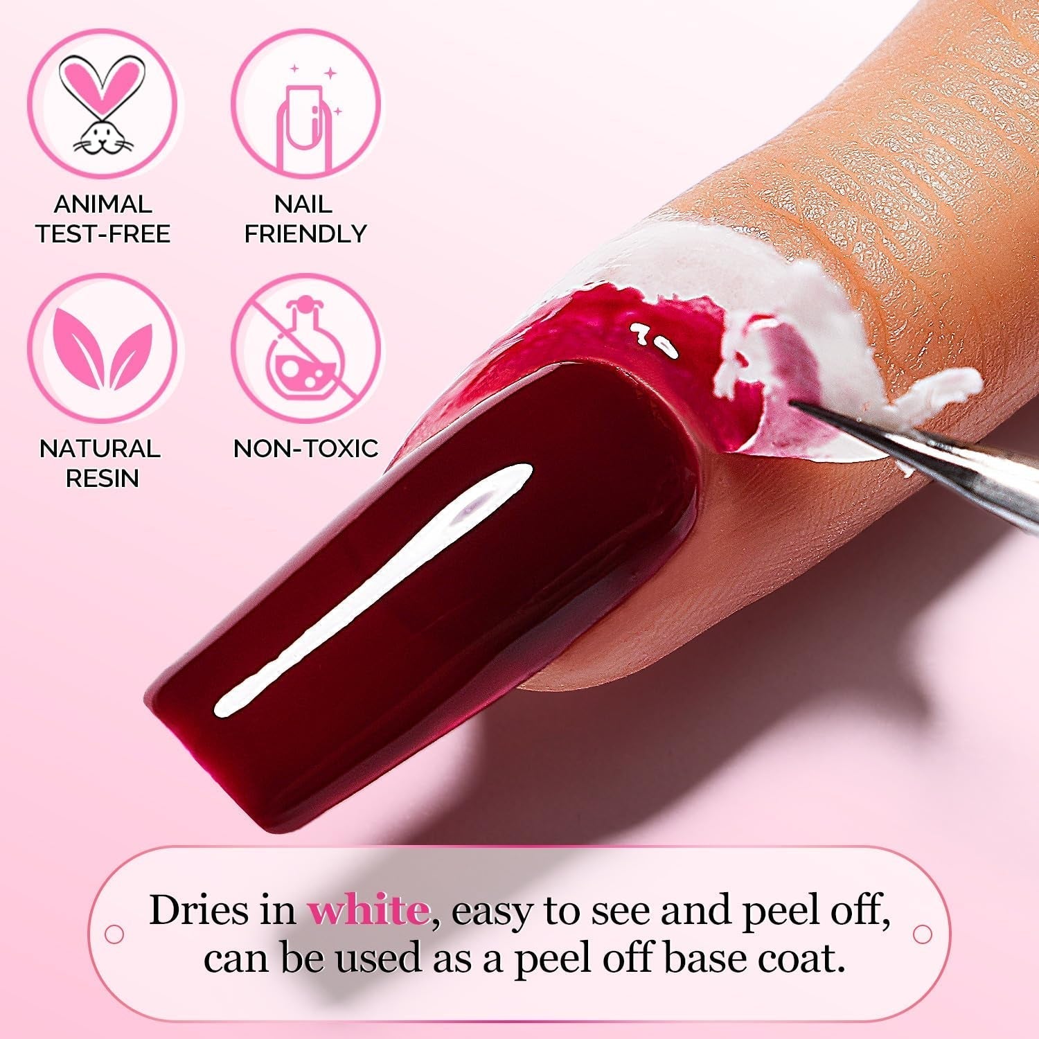 AIMEILI Latex Peel off Tape Nagelleck Korrektor Hautschutz Fingerschutz pour Nail Art Palisade Geruchlos Blanc 15Ml
