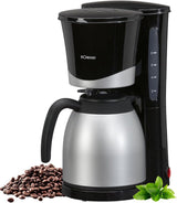 Cafetière Bomann® avec thermos | pour 8 à 10 tasses de café | sans perte de température | cafetière avec filtre | 1 litre | Expresso | Cafetière filtre avec thermos | KA168 noir