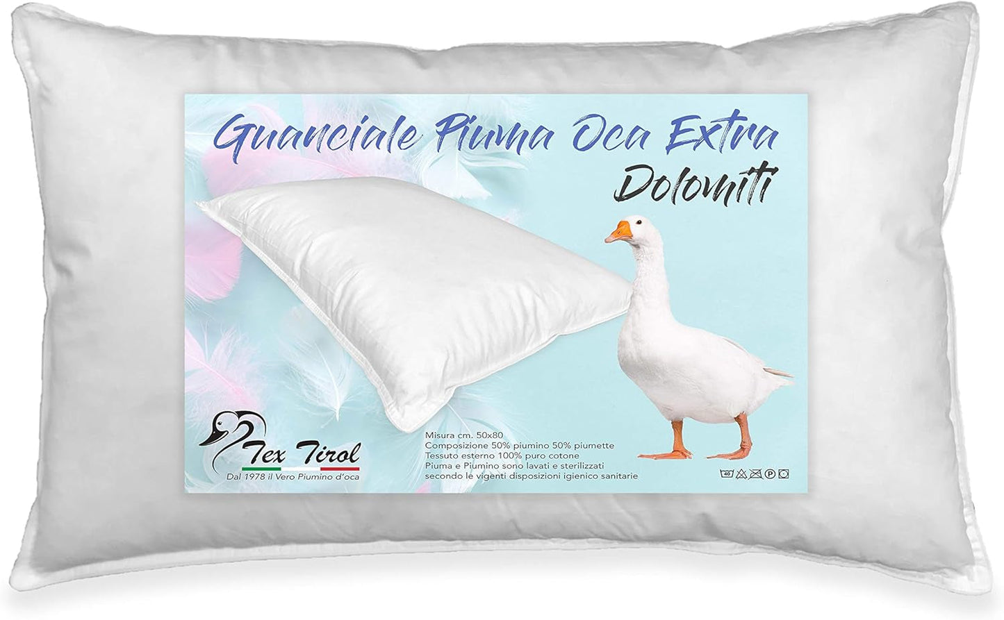 Oreiller Dolomiti Tex Tirol, duvet, duvet d'oie Oreillers standard Naty Shop Titre par défaut