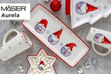 MÄSER 931974 Série Aurela Weihnachtsteller 3er Set, 3 Weihnachtsgeschirr Teller als Plätzchenteller, Stollenplatte, Gebäckteller, Keksteller, Weihnachtsservice Geschirrset Weihnachten, Steingut