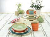 CreaTable, 22851, série COUNTRY, service de table 24 pièces pour 6 personnes, service combiné en porcelaine, passe au lave-vaisselle et au micro-ondes, fabrication de qualité