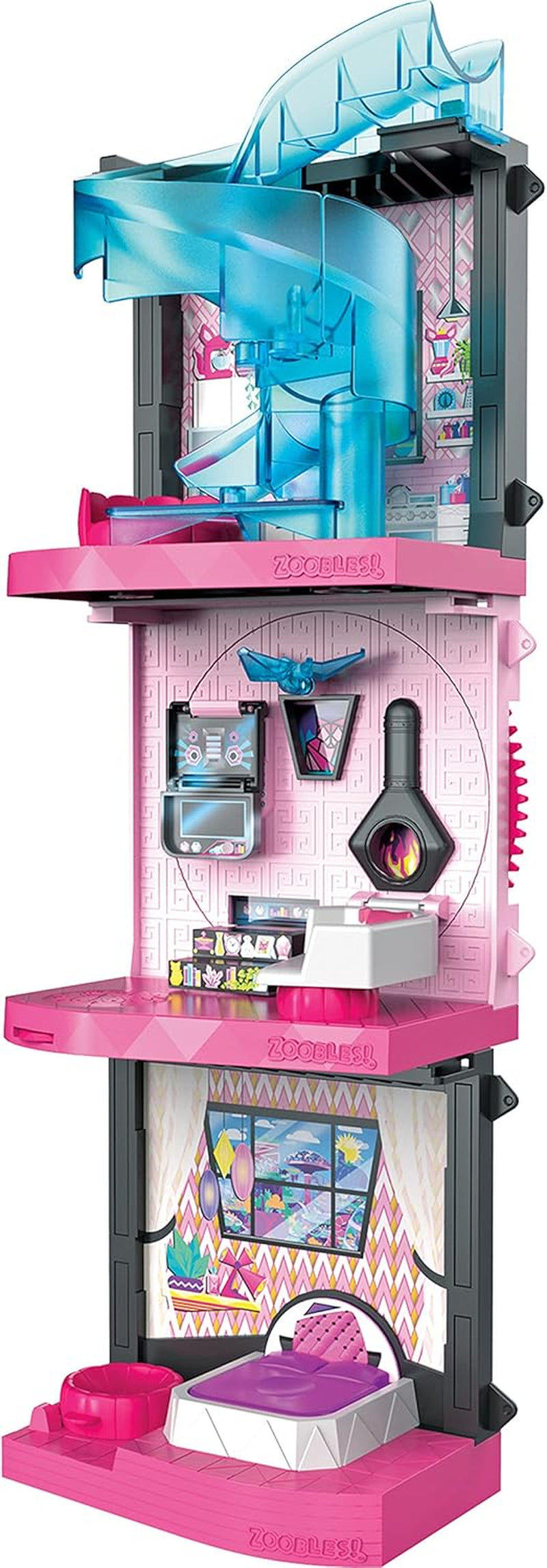 Zoobles Magic Mansion Maison de rêve transformable 6 pièces, toboggan et accessoires