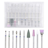 10 pièces Nagelbohrer Bits, Nagelfräser, Wolframlegierung Nagelfräser Bits, Professioneller Nagelfräser, Gelnägel Zubehör Nageldesign Zubehör Für Maniküre Pedicüre Entfernen Nail Art