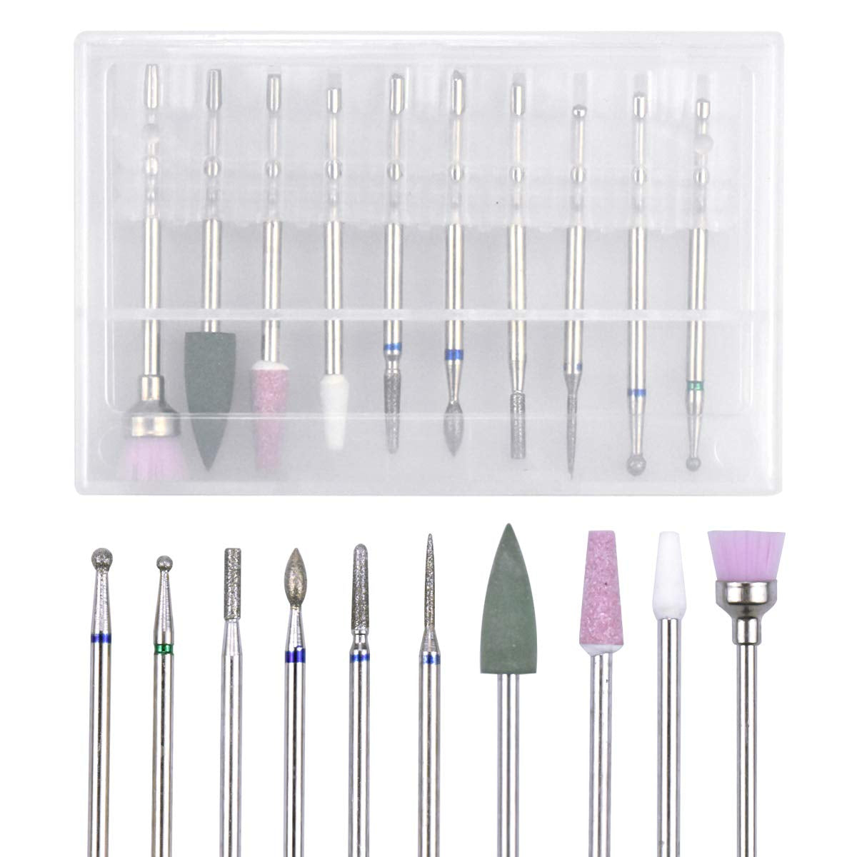 10 pièces Nagelbohrer Bits, Nagelfräser, Wolframlegierung Nagelfräser Bits, Professioneller Nagelfräser, Gelnägel Zubehör Nageldesign Zubehör Für Maniküre Pedicüre Entfernen Nail Art