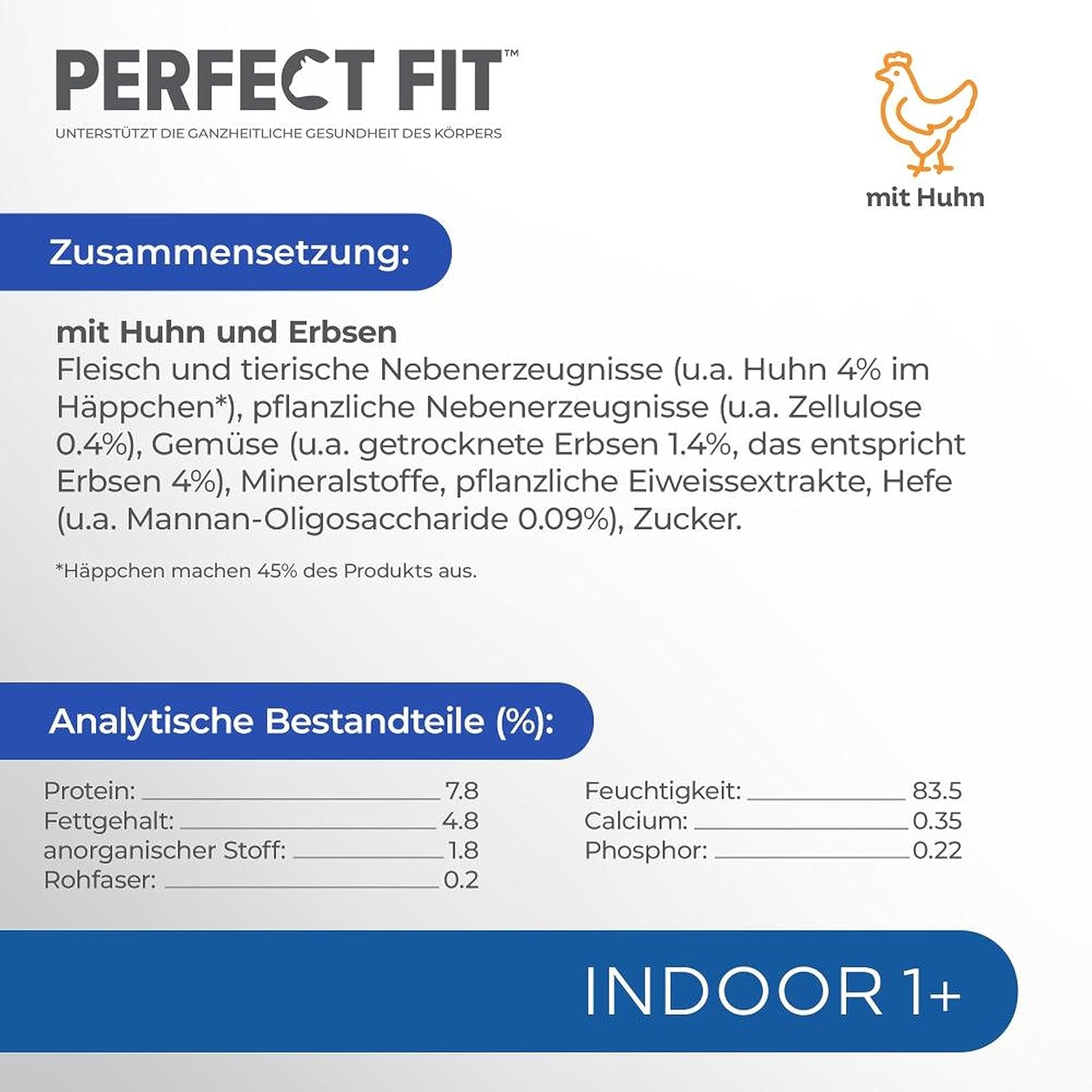 PERFECT FIT™ Sachets pour chats, intérieur, au poulet, 12 x 85 g