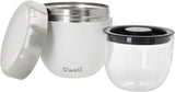Eats Bol alimentaire 2 en 1 avec couvercle à vis, 636 ml, pierre de lune, verre alimentaire triple isolation, étanche jusqu'à 11 heures froides/7 heures chaudes en voyage Naty Shop