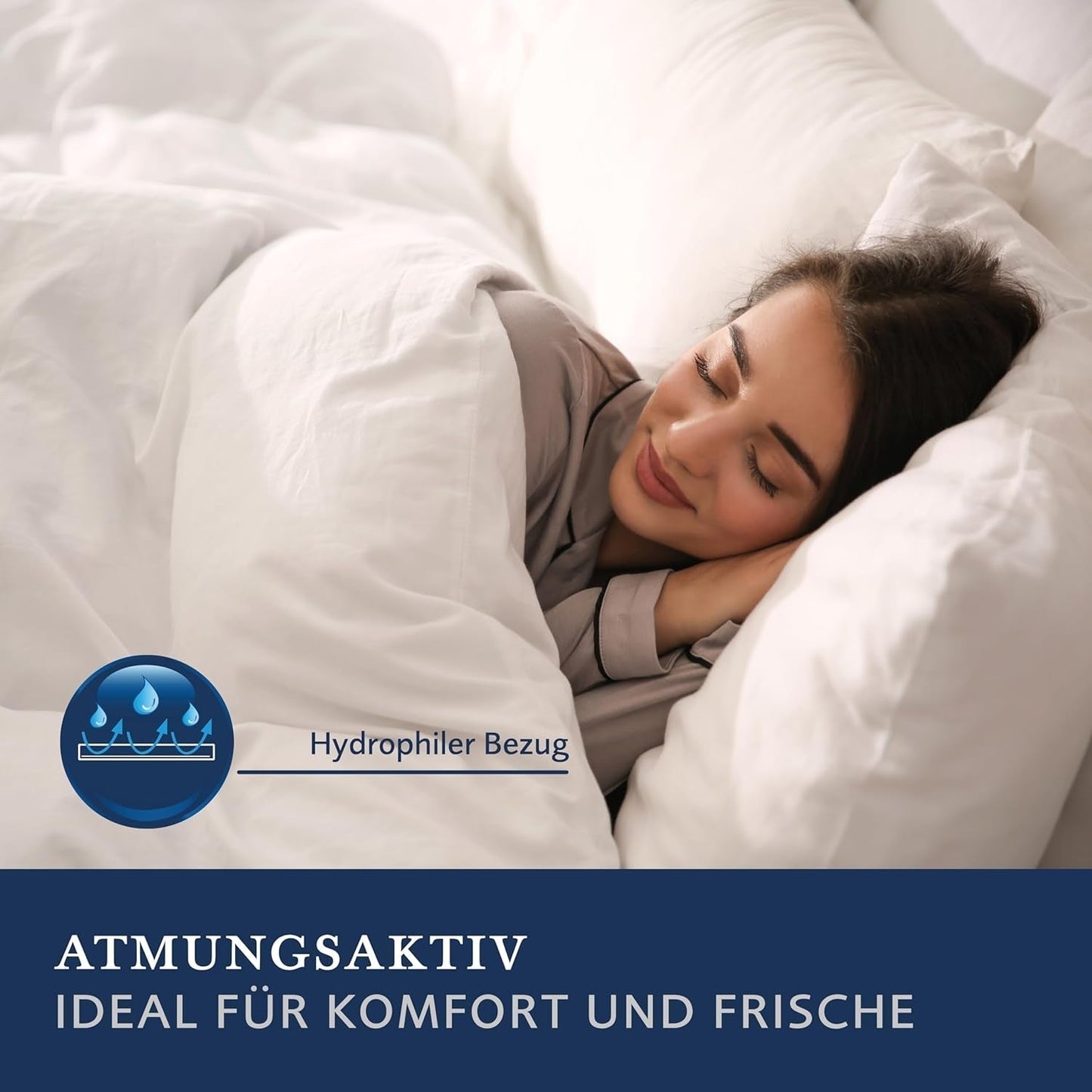Couette Billerbeck S20 Superlight - Couette d'été - 135 X 200 Cm - Couette d'été légère - AIRFILL® - fibres creuses, 100% polyester, blanc Couettes et couettes Naty Shop
