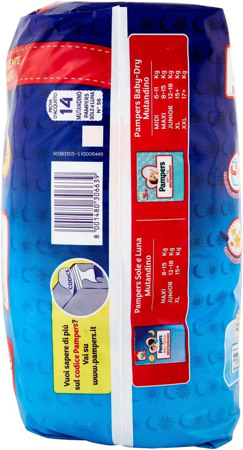 PAMPERS Sole & Luna Junior Housse de protection en néoprène, 14 pièces Naty Shop