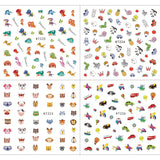 Autocollants pour ongles pour enfants filles, plus de 600 motifs d'animaux, fruits, dinosaures, voitures, fleurs, autocollants 3D pour ongles, fête d'anniversaire, thé, salon de manucure et spa, cadeau