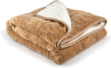 Couverture Sherpa lestée Emma Barclay, 127 x 152 cm, rose poudré Emma Barclay Taupe Lits et couvertures 50 x 60 po (127 x 152 cm)