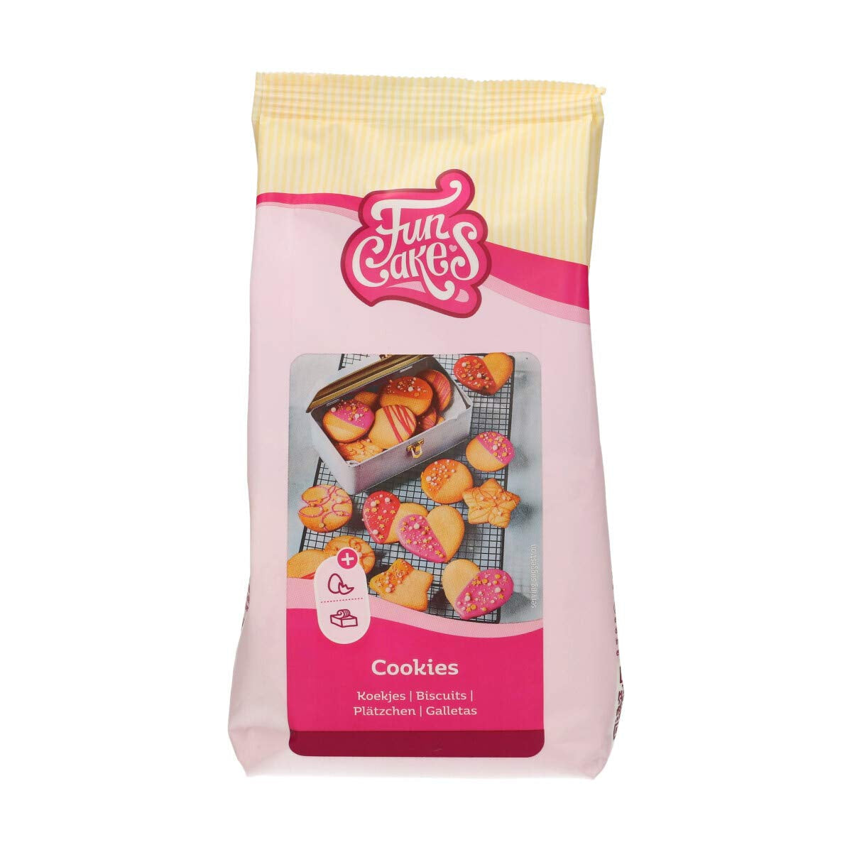 Funcakes Mix Für Kekse: Einfach Zu Berübenende, Knusprige Und Knusprige Kekse, Perfekt Zum Dekorieren Mit Fondant- Ouder Royal Icing, Auch Als Tortenkruste Geeignet, Halal., 1 Kg Mélange pour la pâtisserie et la cuisson Naty Shop 500 G (1Er Pack) Beurre