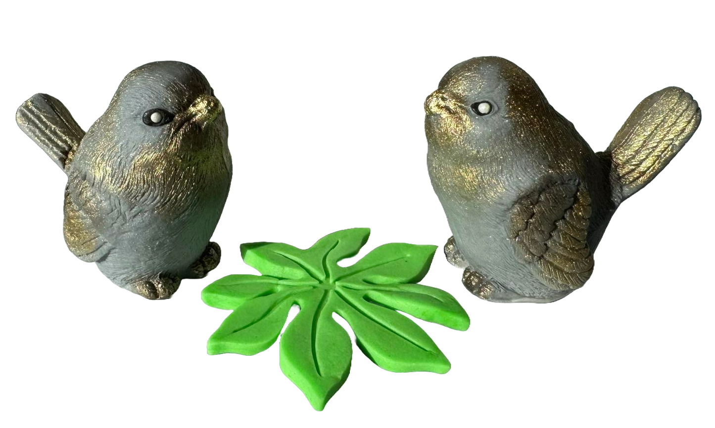 Lot de 3 décorations comestibles en sucre, Oiseaux exotiques Décorations en Pâte à Sucre Nati Shop