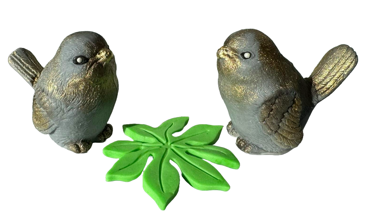 Lot de 3 décorations comestibles en sucre, Oiseaux exotiques Décorations en Pâte à Sucre Nati Shop